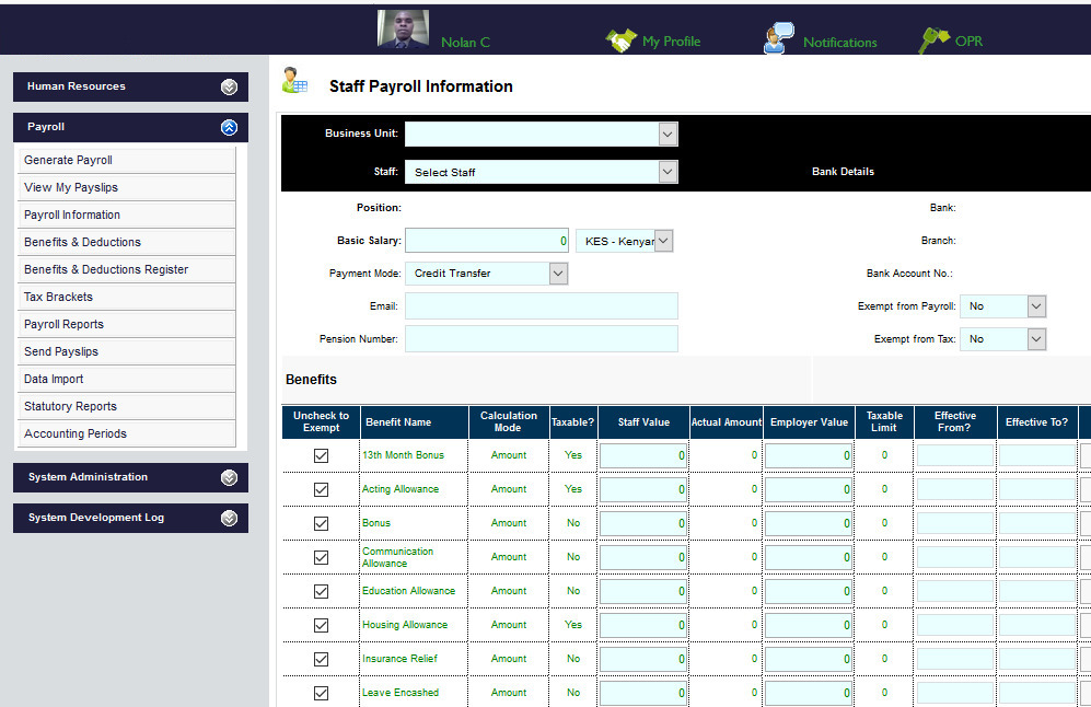 Biometric Payments Interface